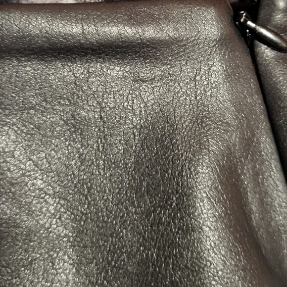 BCBG MaxAzria Faux Leather Black Pants Wide Leg Flair Size Medium Side Zipper - Picture 11 of 11